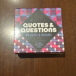 Quotes and Questions
On hopes and dreams
Talk provoking cards
